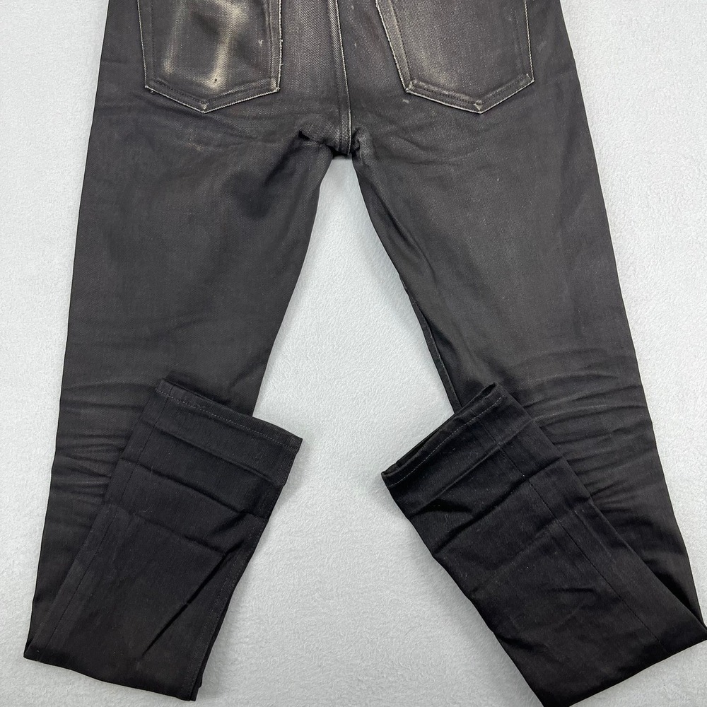 Brave Star Selvage Mens Black Raw Denim Jeans Made in USA Size 30 - Picture 13 of 16